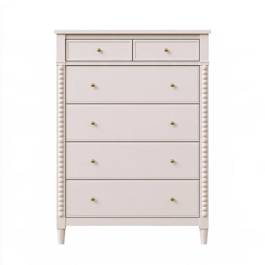 Cómoda con cajones y laterales decorados - beige